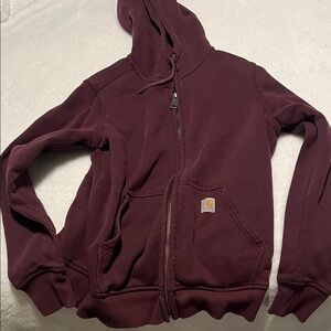 Carhartt Burgundy Full-Zip Hoodie